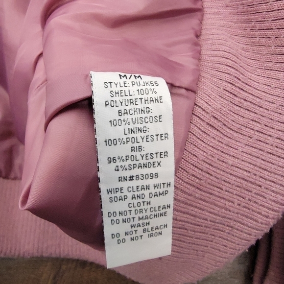 Ci Sono M Faux Leather Moto Jacket Zippers Pockets - Picture 7 of 8